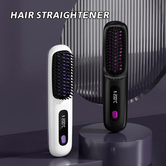 Rechargeable Cordless Hair Straightener Comb